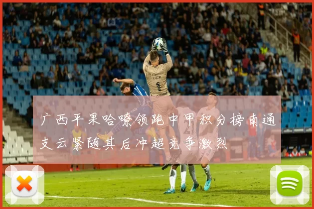 广西平果哈嘹领跑中甲积分榜南通支云紧随其后冲超竞争激烈