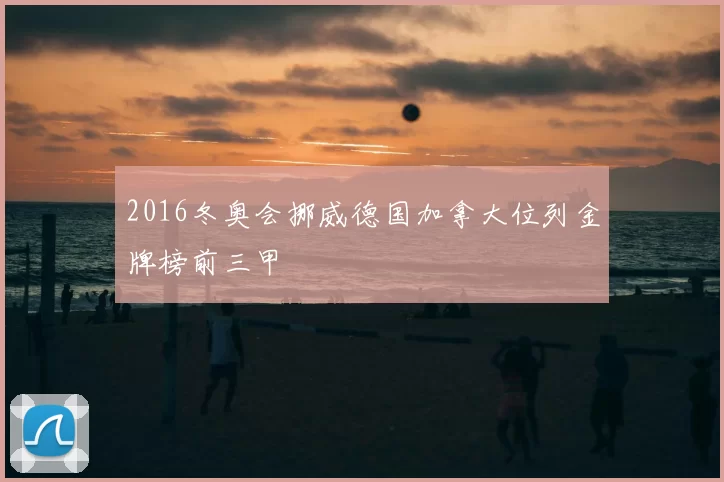 2016冬奥会挪威德国加拿大位列金牌榜前三甲